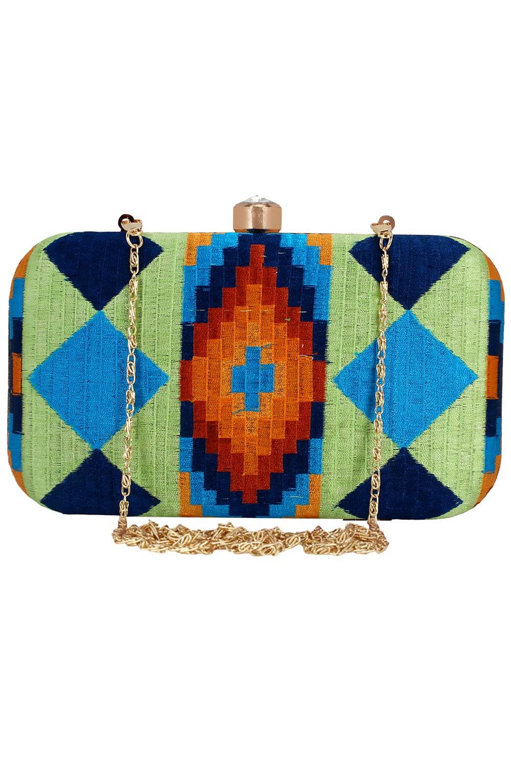 Designer Inca Beadwork Embroidered Clutch