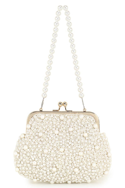 Designer Off White Pearl Evening Purse