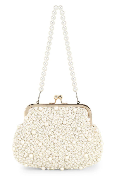 Designer Off White Pearl Evening Purse