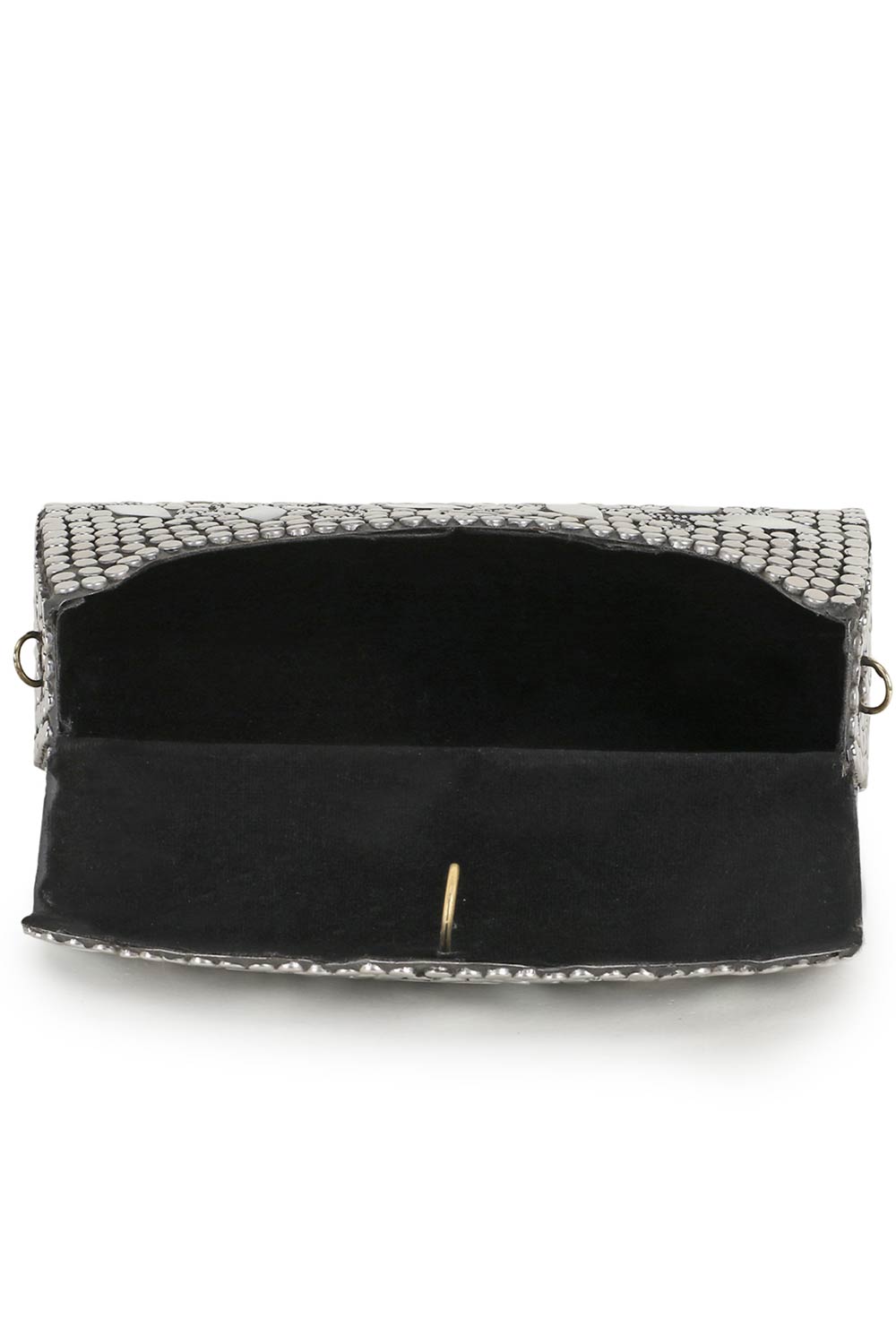 Designer Mosaic Silver & Mirror Mosaic Clutch