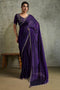 Melia Purple Chiffon  Embellished Zarkan Border Ready to Wear Saree