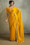 Melia Yellow Chiffon Embellished Zarkan Border Ready to Wear Saree