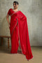 Melia Red Chiffon Embellished Zarkan Border Ready to Wear Saree