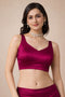 Aria Magenta Thin Strap Sleeveless Satin Comfort Stretch™ Blouse