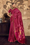 Dosia Rani Pink Handloom Weaving Silk Saree with Zari Border Ready to Wear Saree