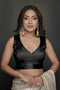 Serena Black Satin Comfort Stretch™  Custom Design Blouse