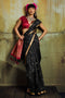 Sapna Black Handloom Weaving Silk Ready to Wear Saree
