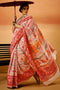 Sienna Pink Cotton Silk Floral Ready To Wear One Minute Saree