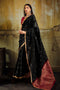 Sapna Black Handloom Weaving Silk Ready to Wear Saree