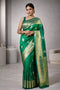Auri Gold Green Silk Woven Ready to Wear One Minute Saree