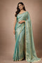 Mira Light Blue Paper Silk Embroidered Ready to Wear One Minute Saree