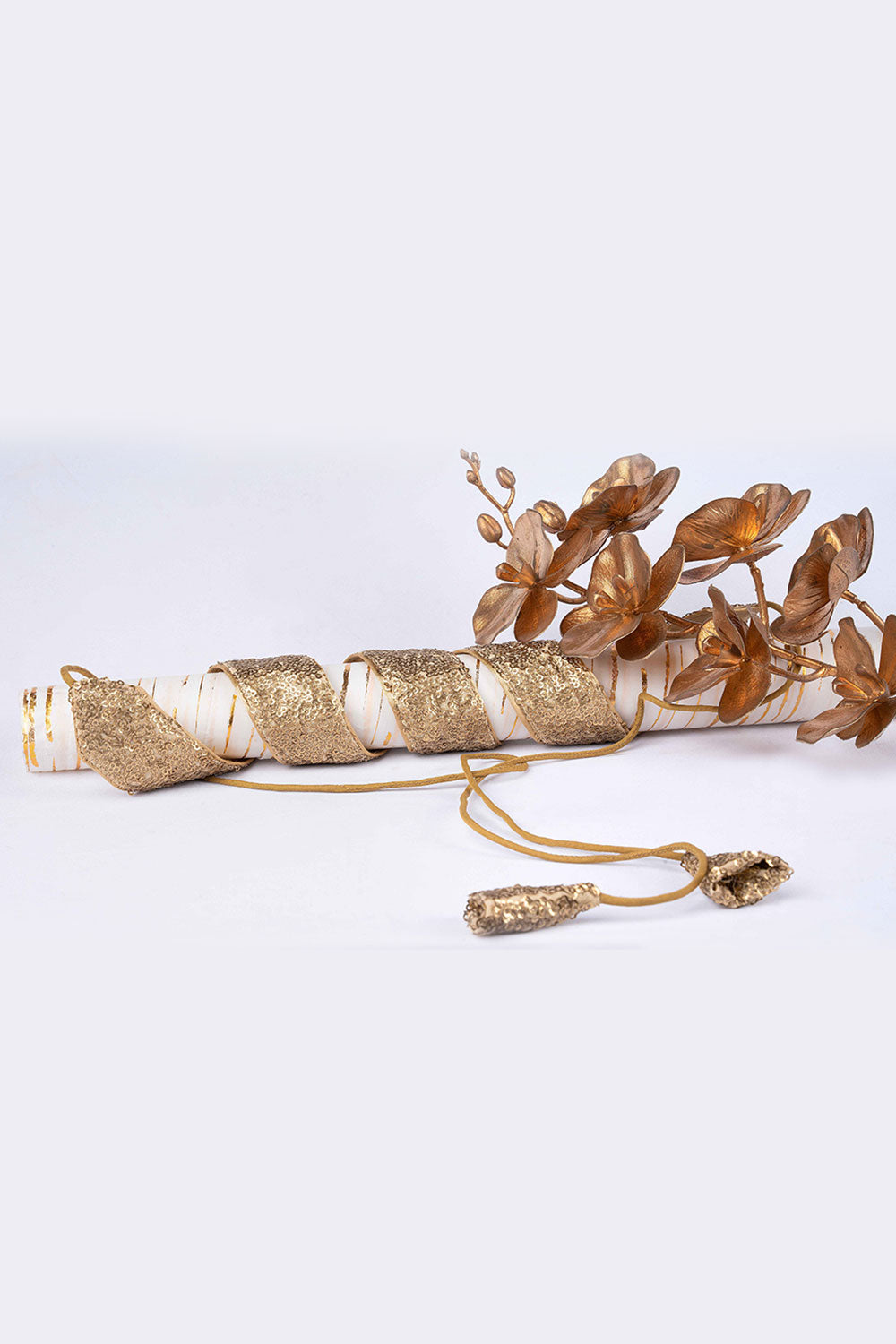 Taara Antique Gold Sequins Tie Belt for Saree & Dresses Taara Antique Gold Sequins Tie Belt for Saree & Dresses