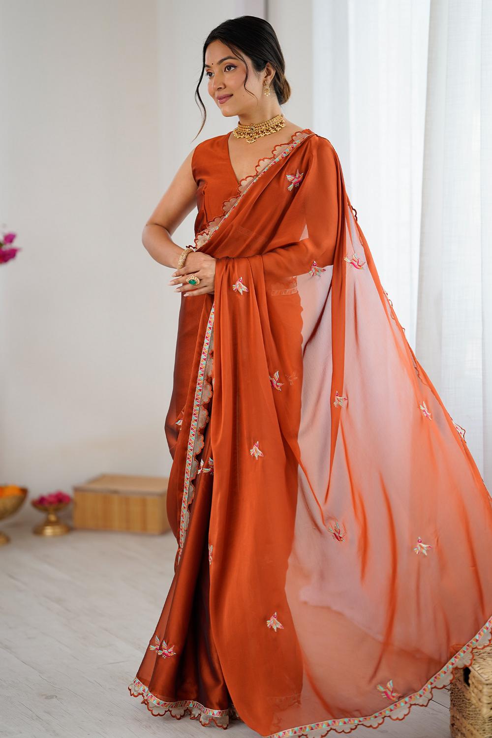 Lavina Georgette Embellished Designer Ready to Wear Saree