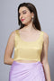 Reema Gold Satin Comfort Stretch™  Deep U Adjustable Tie Back Blouse