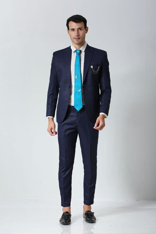 Turquoise Ethnic Gold Motif Silk Sari Tie