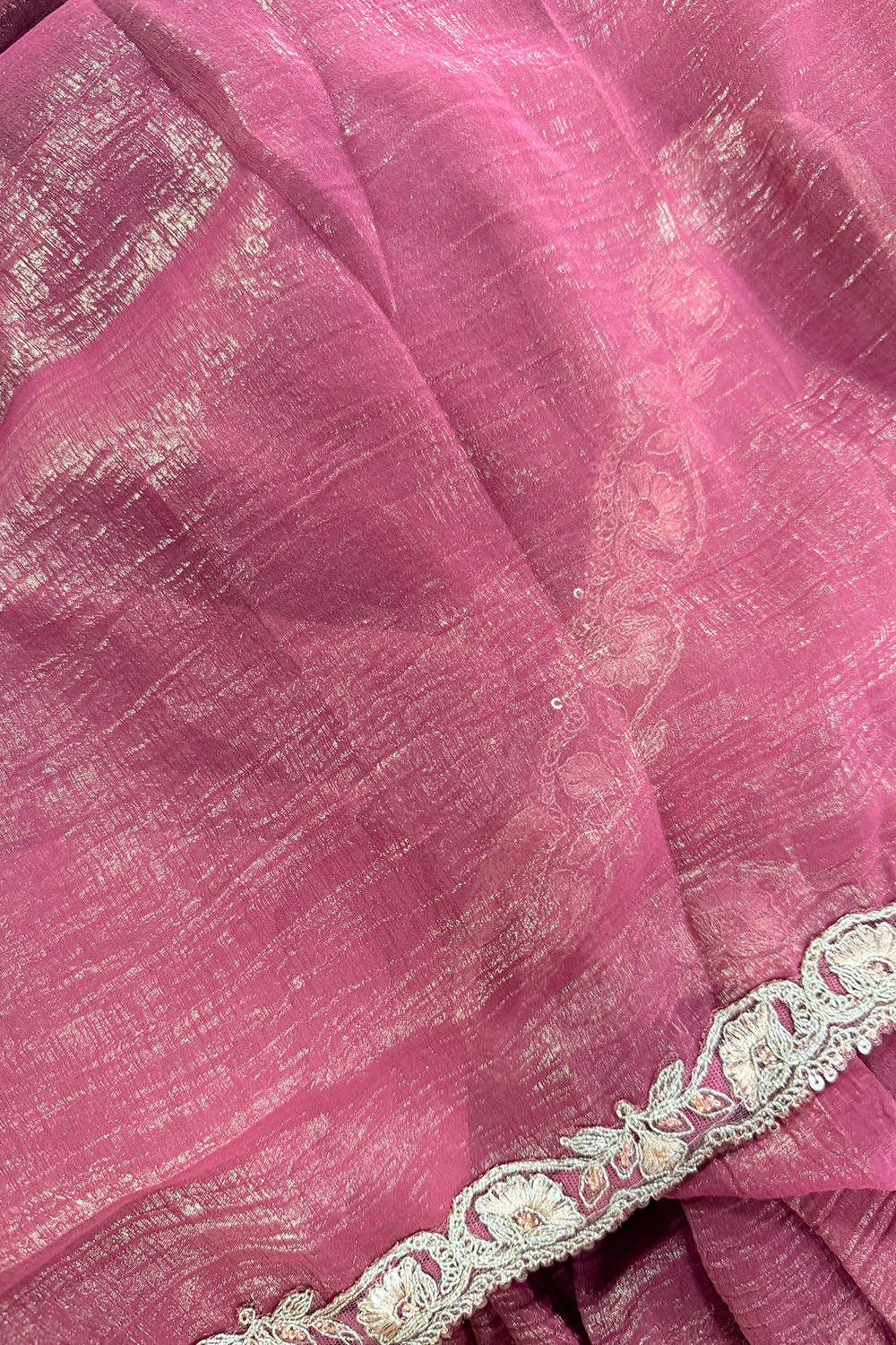 Miranda Mauve Georgette Designer Border Ready to Wear Saree