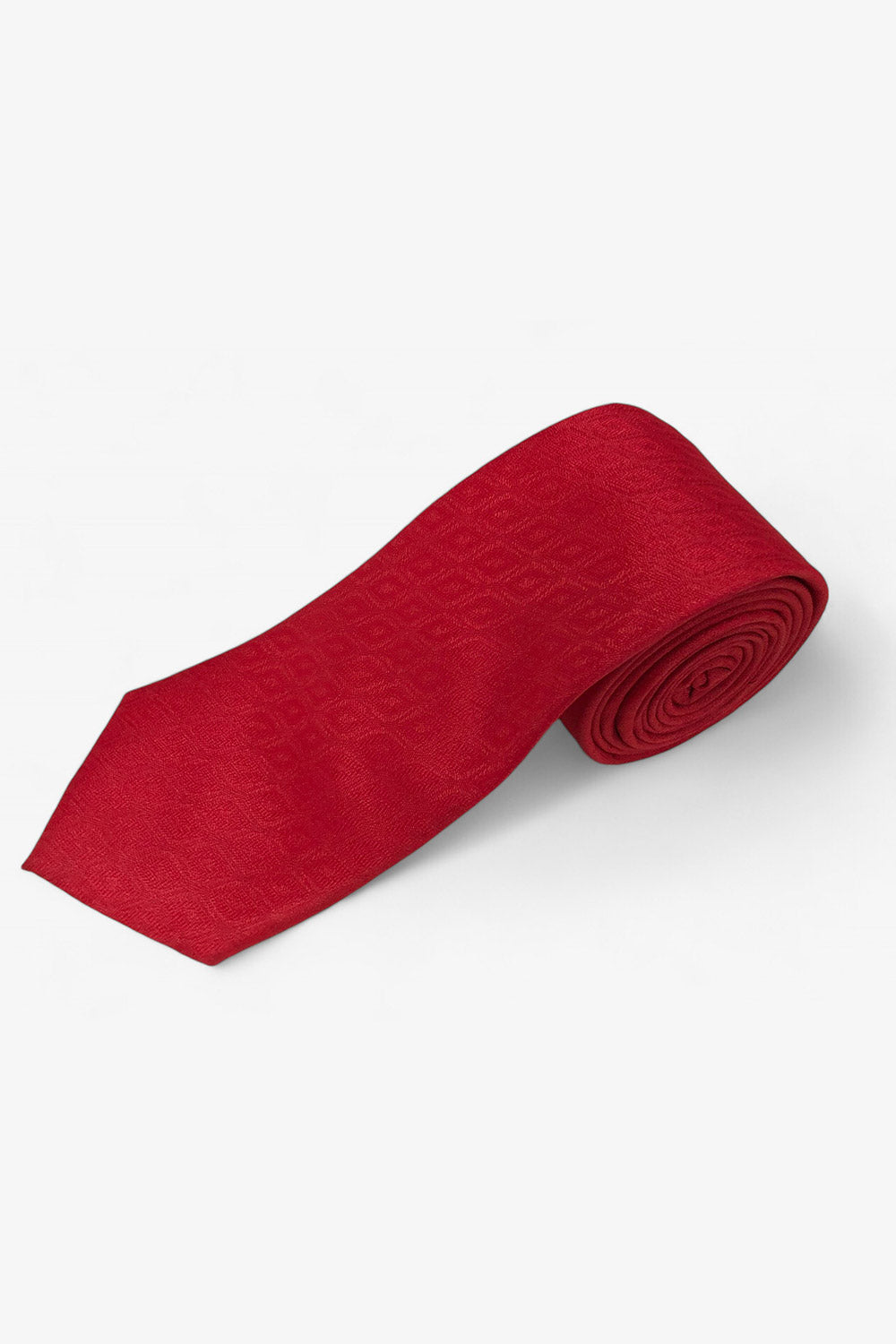 Red Ethnic Plain Silk Sari Tie
