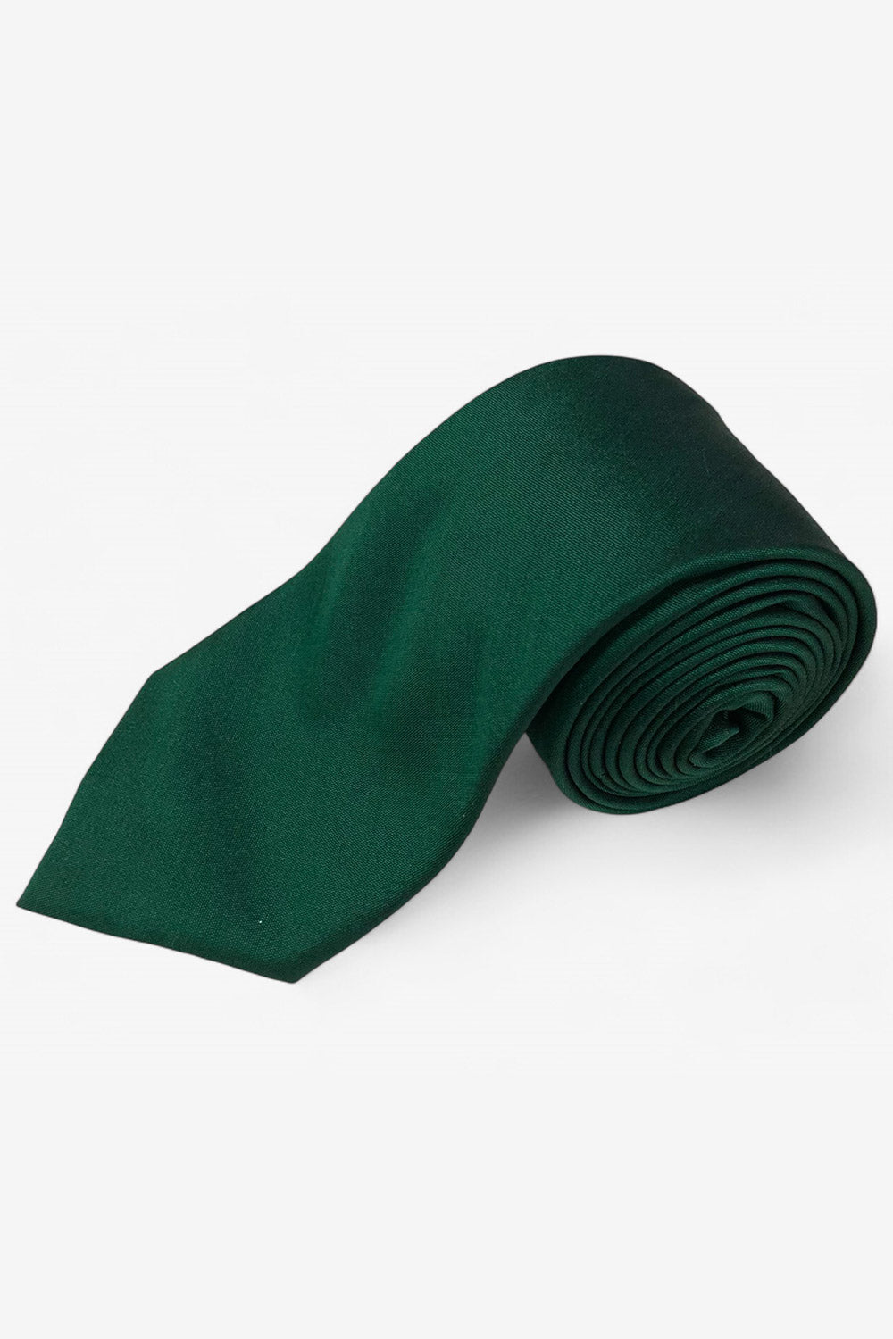 Green Plain Silk Sari Tie