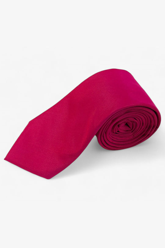 Pink Ethnic Plain Silk Sari Tie