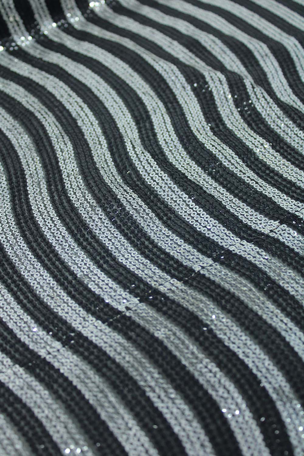 Mila Black Georgette Sequins Ready to Wear One Minute Saree