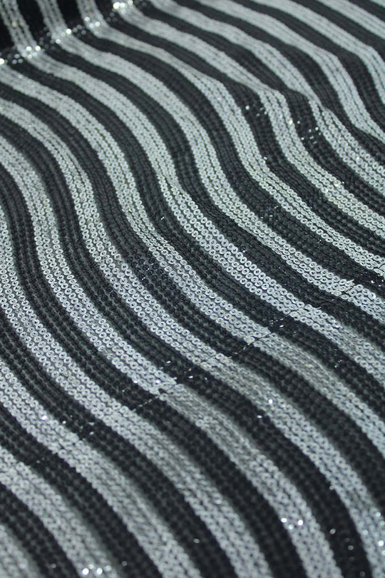 Mila Black Georgette Sequins Ready to Wear One Minute Saree