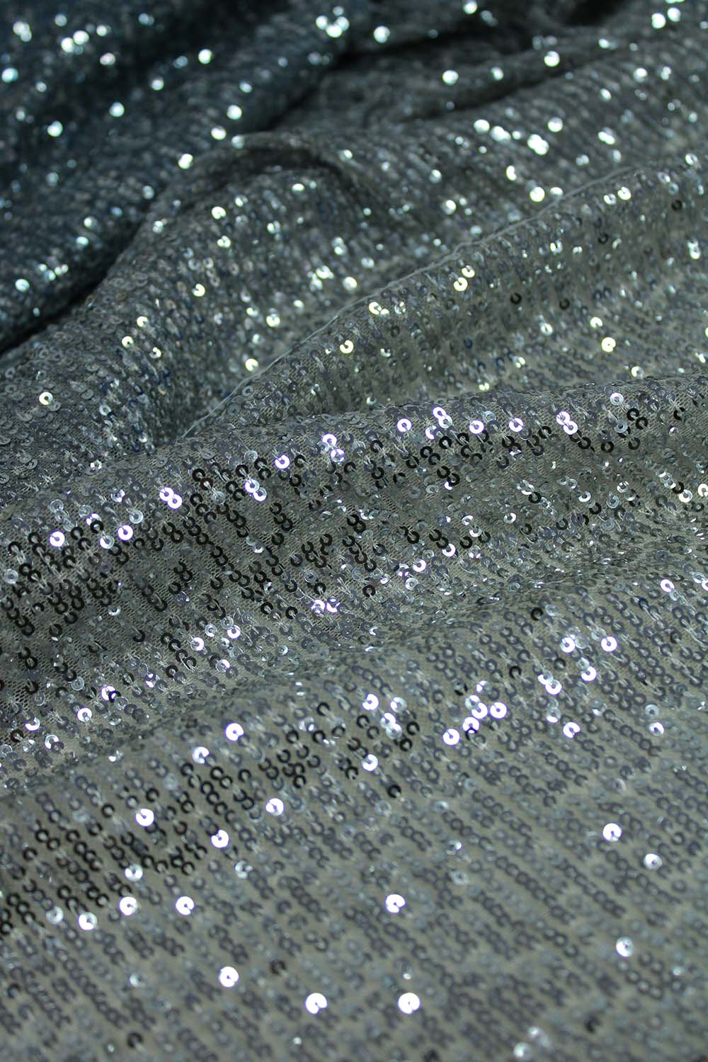 Luna Black & Grey Georgette Ombre Sequins Ready to Wear One Minute Saree