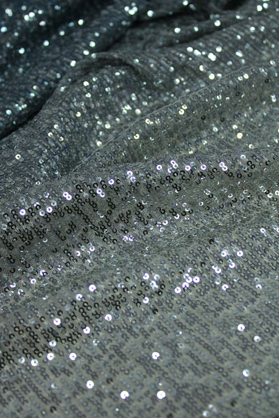 Luna Luxe Black & Grey Ombre Sequins One Minute Saree