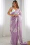Kara Lavendar Organza Embellished Ready to Wear One Minute Saree