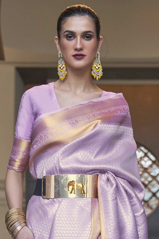 Lucia Lavender Art Silk One Minute Saree