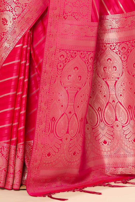 Zaira Pink Art Silk Leheriya Ready to Wear Saree