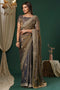 Riyana Bronze  Satin Silk Saree With Embroidered Border Ready To Wear One Minute Saree