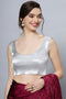 Nora Silver Satin Comfort Stretch™  Deep U Sleeveless Blouse