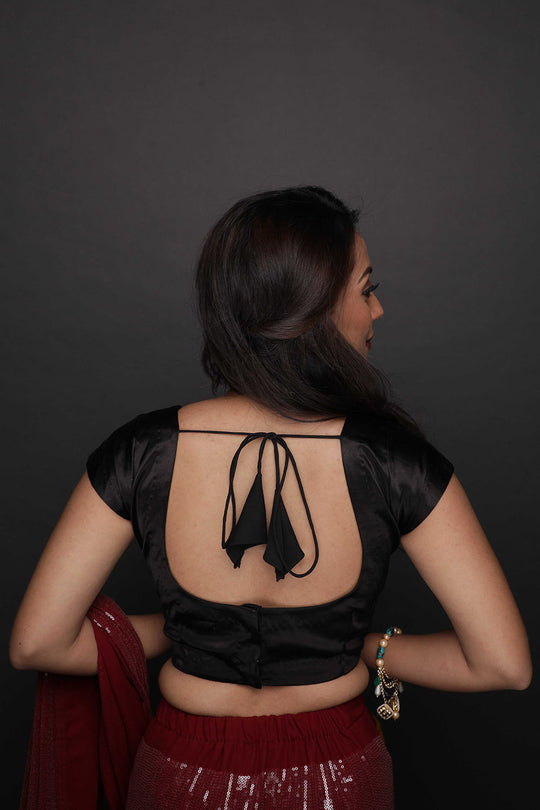 Jenna Black Satin Comfort Stretch™  Custom Design Blouse