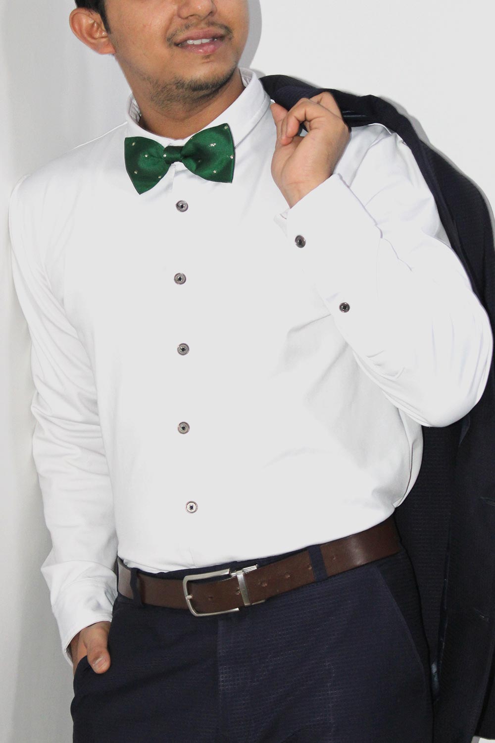 Imralda Green Silk Blend Bow Tie