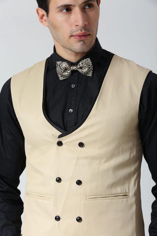 Black Foil Print Modal Sari Bow Tie