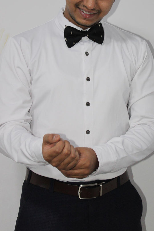 Black Polka Dot Sari Bow Tie