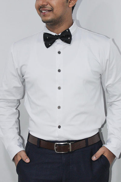 Black Polka Dot Bow Tie