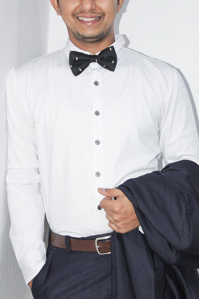 Lata Black Polka Dot Bow Tie