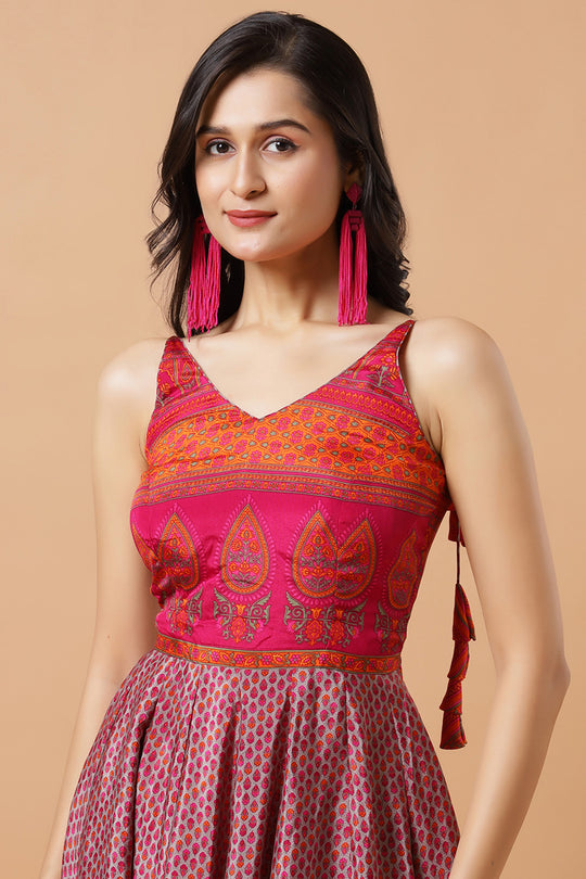 Tesha Grey Crepe Silk Strappy Adjustable Tie Back Ready to Wear Saree Dress