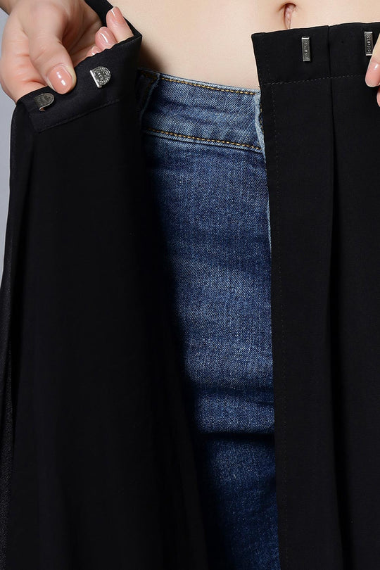 Briony Black & Silver Mirror Work Georgette Ready2Ship One Minute Saree