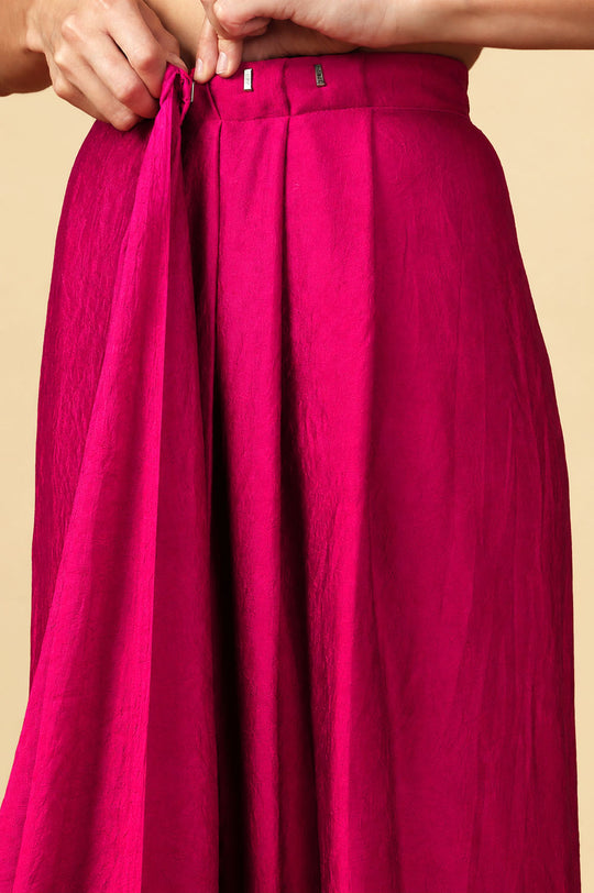 Siyara Pink Crepe Handwork Embellished Ready to Wear Saree