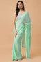 Ariel Turquoise Georgette Sequins Ready to Wear One Minute Saree