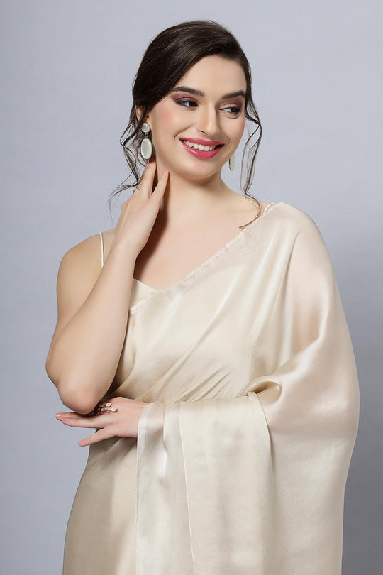 Tia Tan Monochrome Satin Ready to Wear Saree – Ready2Ship