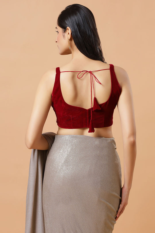 Elektra Gold Shimmer Crushed Georgette Ready to Wear Saree