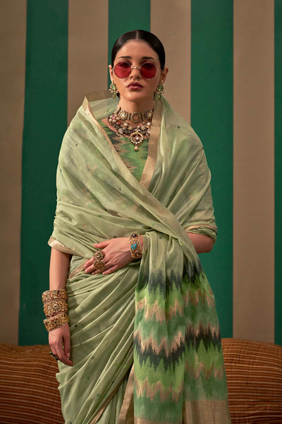 Paloma Green Silk Traditional One Minute Saree