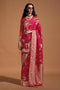 Paris Pink Georgette Traditional One Minute Saree