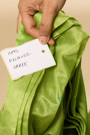 Olivia Green Kanoi Silk Woven Floral Ready to Wear Saree