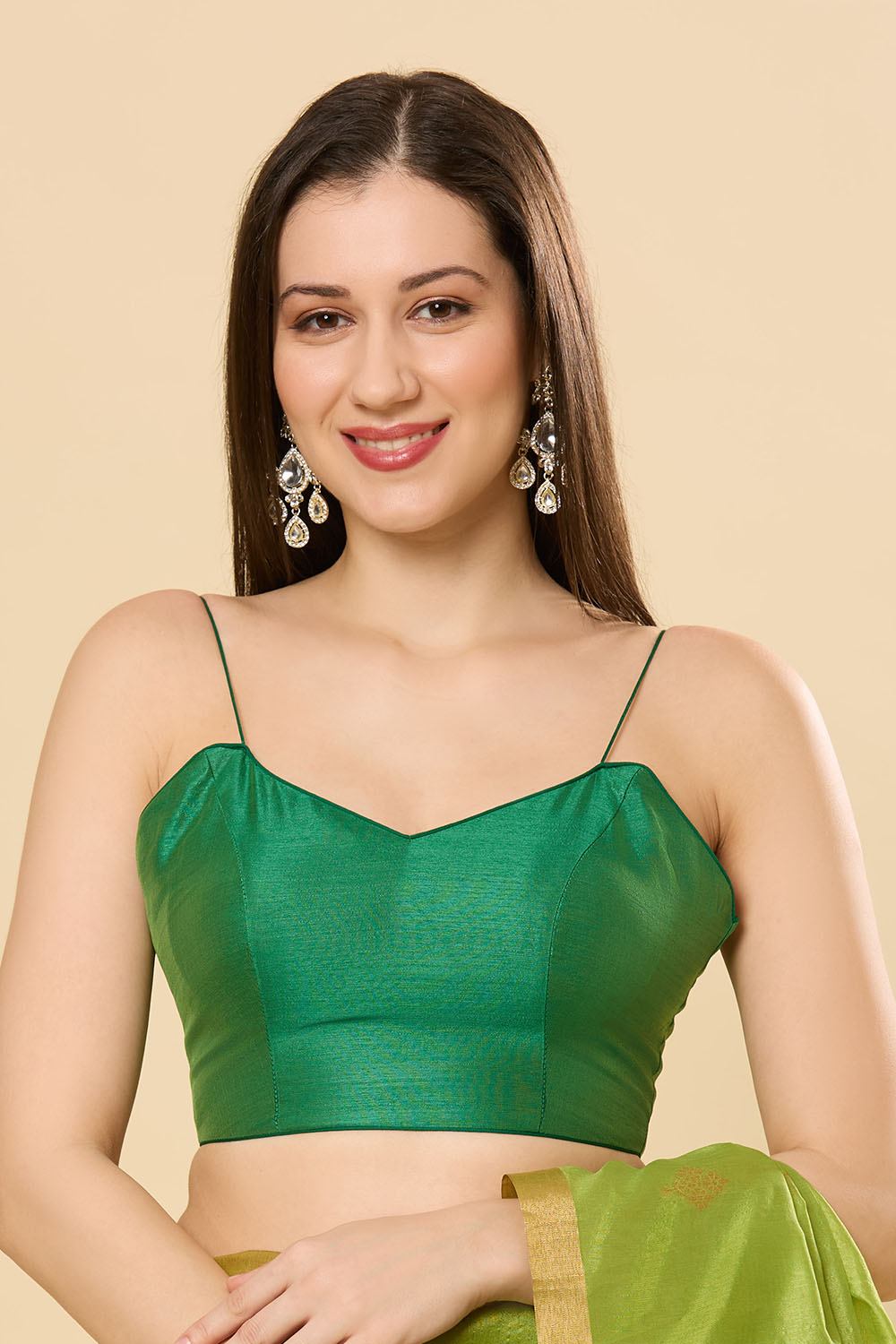 Olivia Green Kanoi Silk Woven Floral Ready to Wear Saree