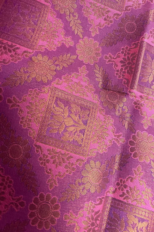 Dalia Pink Silk Woven Ready to Wear One Minute Saree