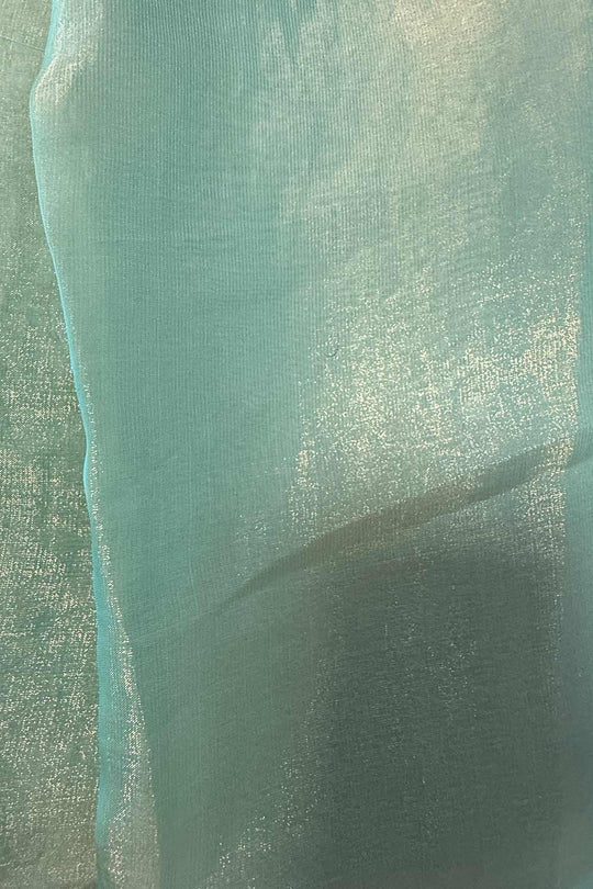 Mira Light Blue Paper Silk Embroidered Ready to Wear One Minute Saree